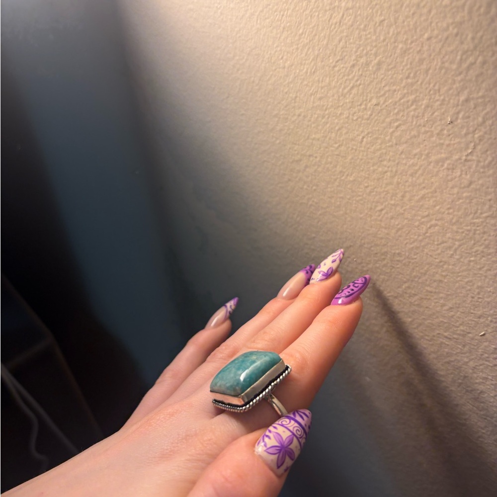 Turquoise Stone Statement Ring - Picture 3 of 5